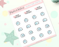 Blue Monday Planner Sticker/ Moody Planner Sticker