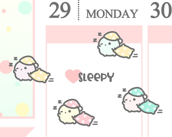 Sleepy Planner Sticker/ Bed Time Planner Sticker