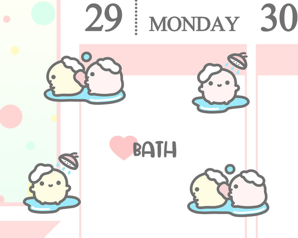 Cute Bathing/ Shower Planner Sticker