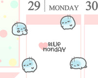 Blue Monday Planner Sticker/ Moody Planner Sticker