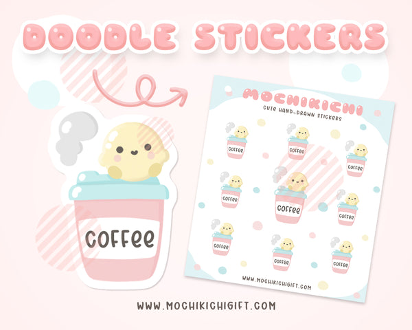 Bubble Mochi Coffee Planner Sticker