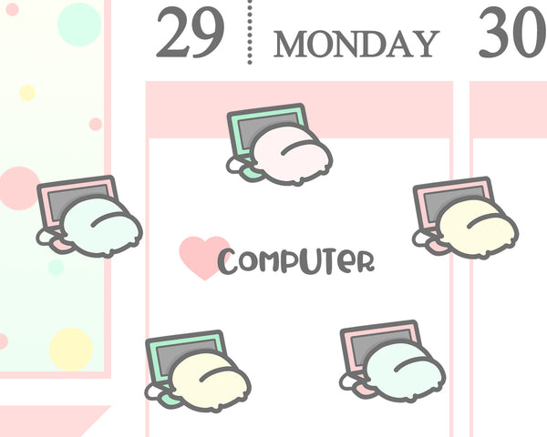 Computer Time Planner Sticker/ Computer Planner Sticker