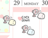 Cool Down Planner Sticker/ Fan Planner Sticker