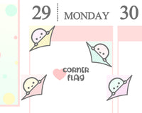 Corner Flag Planner Stickers/ Reminder Planner Stickers