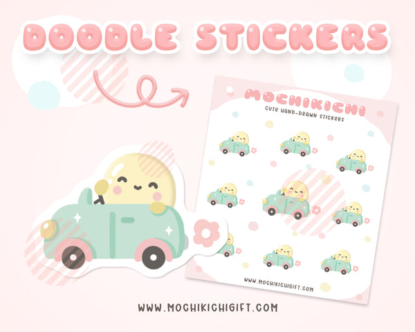 Bubble Mochi Driving Planner Sticker/ Traffic Planner Sticker/ Car