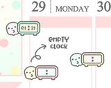 Empty Clock Planner Stickers/ Reminder Planner Stickers