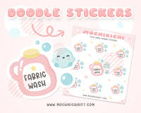 Bubble Mochi Fabric Wash Sticker / Laundry Planner Sticker