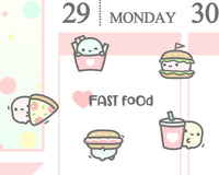 Fast Food Planner Stickers/ Junk Food Planner Stickers