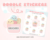 Bubble Mochi Grocery Sticker/ Grocery Shopping Planner Sticker
