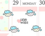 Hair Wash Planner Stickers/ Hair Salon Planner Stickers