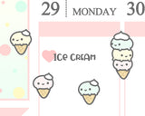 Ice Cream Planner Sticker/ Summer Treat Planner Sticker