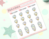 Ice Cream Planner Sticker/ Summer Treat Planner Sticker