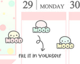 Mood Tracker Planner Sticker/ Fill It In Yourself Planner Sticker