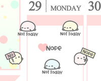 Nope Planner Stickers/ Not Today Planner Stickers