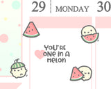 Cute 'One In A Melon' Planner Sticker