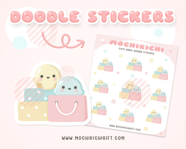 Bubble Mochi Shopping Sticker/ Online Shopping Sticker