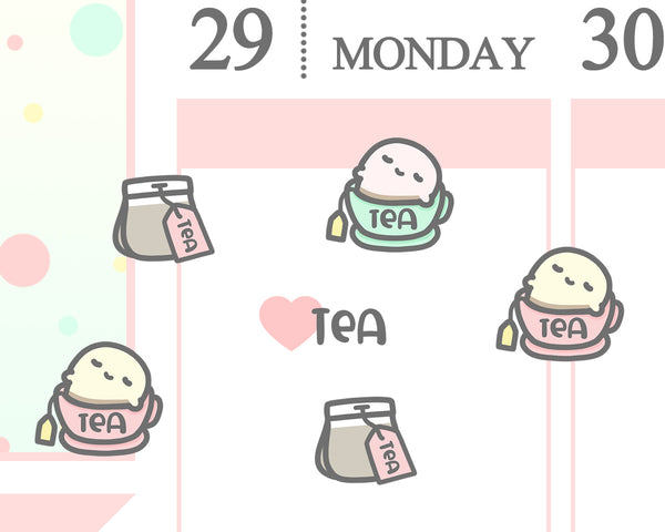 Tea Planner Sticker/ Tea Time Planner Sticker