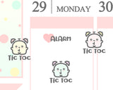 Tic Toc Planner Sticker/ Alarm Clock Planner Sticker