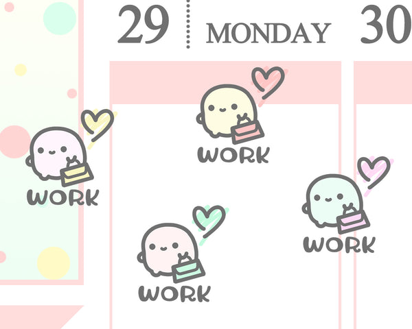 Cute Work Planner Sticker/ Workaholic Planner Sticker