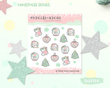 Glittery Christmas Planner Sticker/ Snow Globe Planner Sticker
