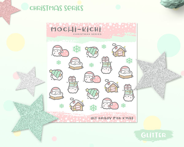 Glittery Christmas Planner Sticker/ Christmas Tree Sticker