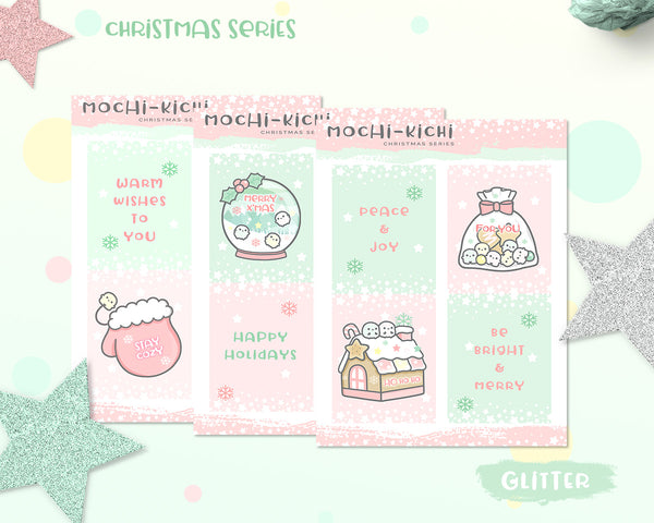 Glittery Christmas Ornament Full Box Planner Sticker Kit
