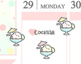 Cute Cocktail Planner Sticker/ Summer Drinks Planner Sticker