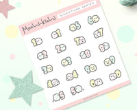 Mochi-kichi Number Planner Sticker