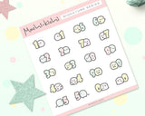 Mochi-kichi Number Planner Sticker