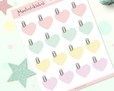 Heart Shaped Paperclip Mini Note Planner Sticker