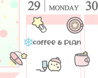 Coffee & Plan Planner Sticker/ Love Planning Planner Sticker
