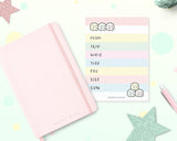 Weekly Planner Sticky Note/ Weekly Planner Note Pad