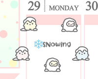 Snowing Planner Sticker/ Cold Weather Planner Sticker