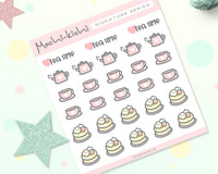 Tea Time Planner Sticker/ Foodie Planner Sticker