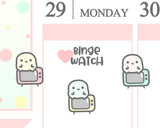 Binge Watch Planner Sticker/ Watch TV Planner Sticker