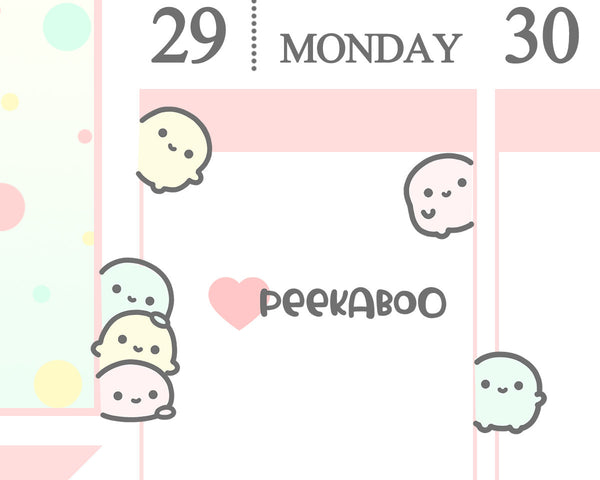 Cute Mochikichi Peekaboo Planner Sticker