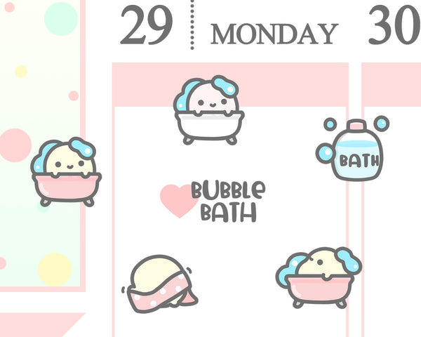 Bubble Bath Planner Sticker/ Bathing Planner Sticker