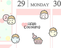 Hair Coloring Planner Sticker/ Saloon Planner Sticker