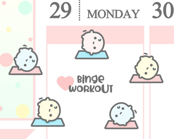 Binge Workout Planner Sticker/ Exercise Planner Sticker