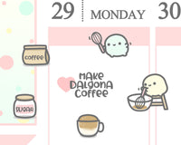 Dalgona Coffee Planner Sticker/ Make Coffee Planner Sticker