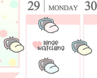 Binge Watching Planner Sticker/ TV Planner Sticker
