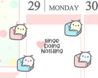 Binge Doing Nothing Planner Sticker/ Lazy Planner Sticker